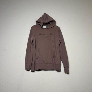 Abercrombie & Fitch Sweatshirt Hoodie Women S Brown Embroidered Pullover Fall